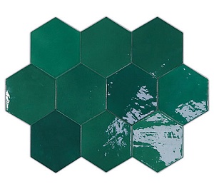 Керамическая плитка WOW Zellige Hexa Emerland 122086 -10.8x12.4 фото