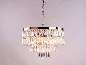 Каскадная люстра Newport 10125+5/C gold фото