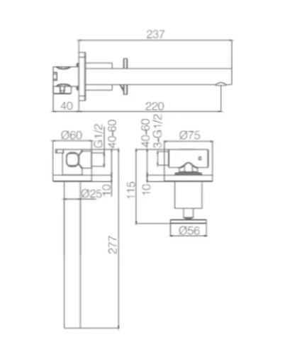 Встраиваемый смеситель для раковины IMEX GLC033 фото 3