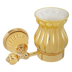 Стакан Migliore Olivia настенный, керамика золото/золото 24646 фото