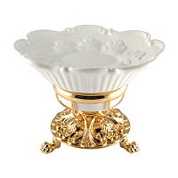 Mыльница Migliore Elisabetta настольная, керамика/золото 17055 фото