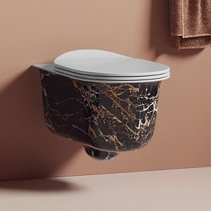 Artceram Chic Унитаз подвесной 38х53см,, безободковый, цвет: portoro gold фото