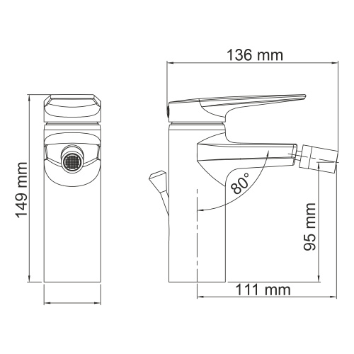 Wasserkraft NEW Aisch 5506 Смеситель для биде фото 2