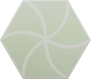 Керамогранит DNA Tiles Fancy 127013 Waves Mint 20х23 фото