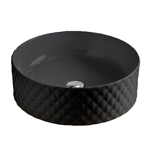 Artceram Rombo Раковина 44 см, без отв,, накладная, цвет: матовый черный фото