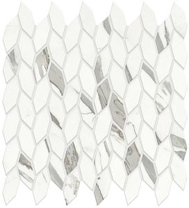 Керамическая плитка Atlas Concorde A4WQ Marvel Shine Statuario Supremo Mosaico Twist Silk 30.5x30.5 фото