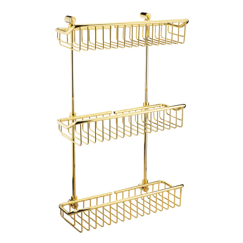 Решетка Migliore Complementi большая тройная L40xP15xH60 см, золото 22046