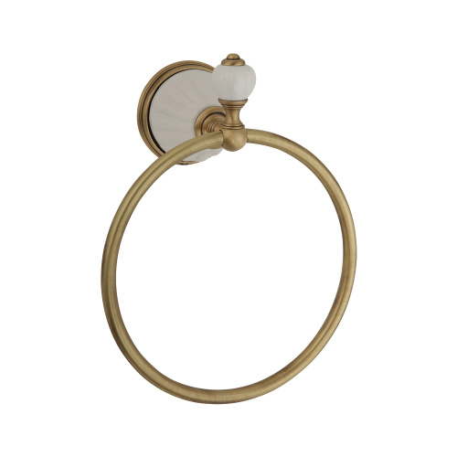 Кольцо Migliore Olivia, керамика белая, бронза 17429