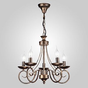 Подвесная люстра Eurosvet 22404/5 черный с золотом фото