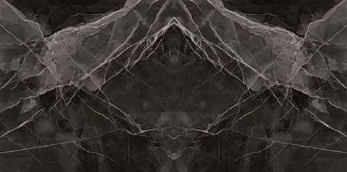 Kutahya Black Calacatta Book Match Kristal Rectified Parlak Nano 120x240