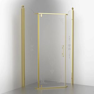 Душевая кабина Migliore Diadema Penta угловая 100x100xH203см, дверь распашная 74 см (SX-DX) стекло прозрачное/декор 24161 фото