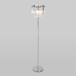 Торшер Eurosvet 01137/3 хром/прозрачный хрусталь Strotskis фото