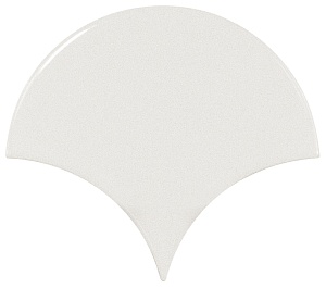 Equipe Scale Настенная керамическая плитка Fan White 10.6x12 глазурованный глянцевый фото