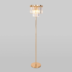 Торшер Eurosvet 01137/3 золото/прозрачный хрусталь Strotskis фото