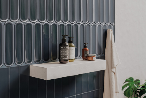 Керамическая плитка WOW Aquarelle 129084 Aquarelle Titanium Blue 7,5х30 фото 2