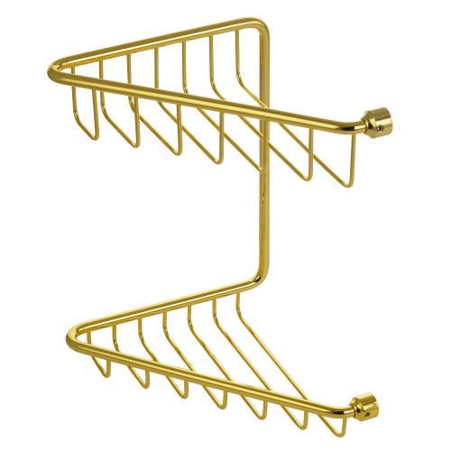 Решетка угловая Migliore Complementi двойная L16xP16xH25 см, золото 22054