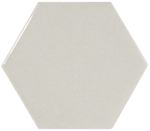 Equipe Scale Настенная керамическая плитка Hexagon Light Grey 10.7x12.4 глазурованный глянцевый