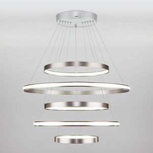 Каскадная люстра Eurosvet 90179/5 сатин-никель фото