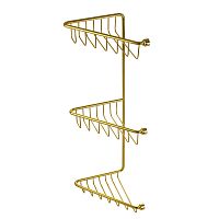 Решетка угловая Migliore Complementi тройная L16xP16xH50 см, золото 22055 фото