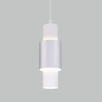Подвесной светильник Eurosvet 50204/1 LED белый/матовое серебро фото