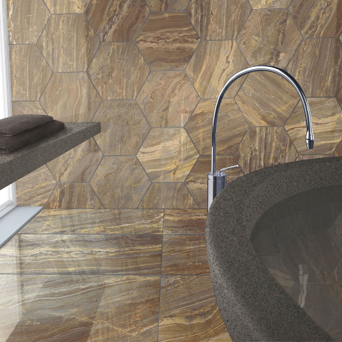 Глазурованный керамогранит Casalgrande Padana Marmoker 2950225 Birimbau Lucido 59x59 фото 2