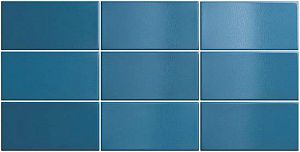 Керамическая плитка Equipe Crackle 25035 Ocean Blue 7.5х15 фото