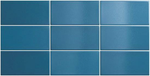 Керамическая плитка Equipe Crackle 25035 Ocean Blue 7.5х15