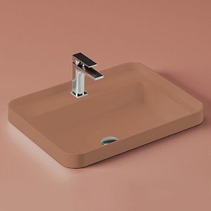 Artceram Fuori Scala Раковина 60х45 см, встраиваемая, с 1 отв,под смеситель,без перелива, цвет: tortora фото