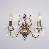 Бра Eurosvet 3281/2 античная бронза/прозрачный хрусталь Strotskis фото