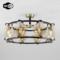 Люстра на штанге Eurosvet 60126/8 черный Smart (60116/8) фото