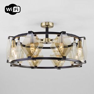 Люстра на штанге Eurosvet 60126/8 черный Smart (60116/8) фото