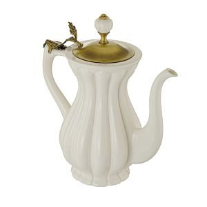 Кувшин Migliore Olivia керамика бел/крышка бронза 24922 фото
