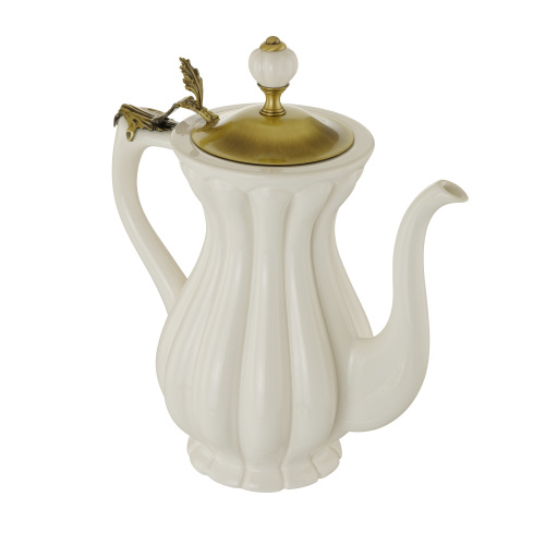 Кувшин Migliore Olivia керамика бел/крышка бронза 24922