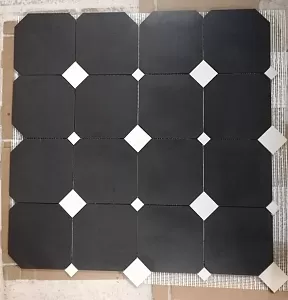Плитка Metlaha Octagono Диана 40x40 (Черный) фото
