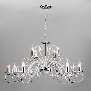 Подвесная люстра Eurosvet 60090/12 хром фото