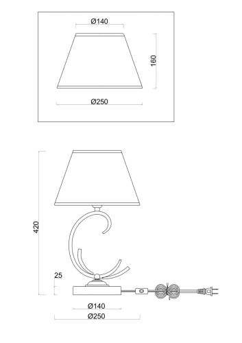 Настольный светильник Freya FR2013TL-01G фото 2