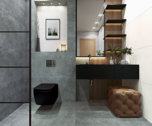 Керамогранит Tilezza Impressione Antracite 60х120 фото 2