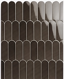 NATUCER Fan Настенная керамическая плитка Mix Black 7.2x19.5 глазурованный глянцевый фото