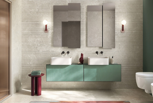 Керамогранит Italgraniti Dorset DR01BAR Bianco Ribbed 60х120 фото 2