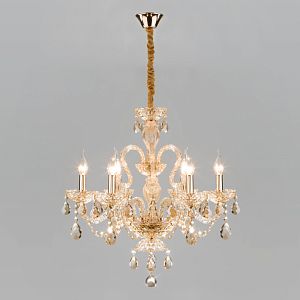 Подвесная люстра Eurosvet 10097/6 золото/тонированный хрусталь Strotskis фото