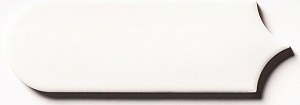 NATUCER Fan Настенная керамическая плитка White 7.2x19.5 глазурованный глянцевый фото