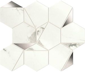 Керамическая плитка Atlas Concorde A4WV Marvel Shine Statuario Supremo Platino Hex 25,1х29 фото