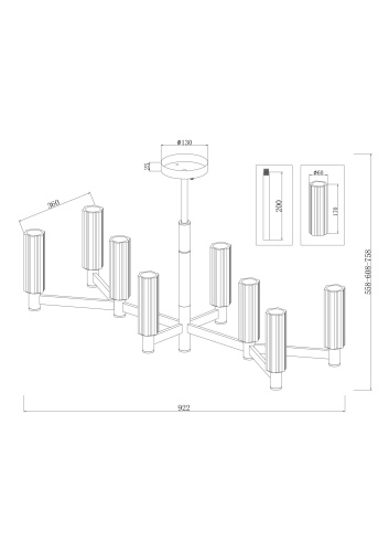 Люстра Freya FR5167PL-08BS фото 4