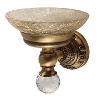 Mыльница Migliore Cristalia настенная, стекло/бронза/Swarovski 16758 фото