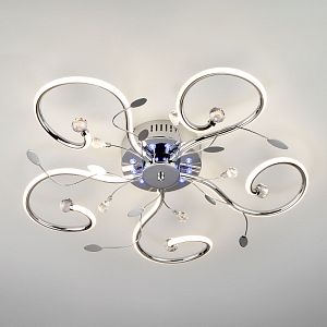 Накладная люстра Eurosvet 90129/5 хром фото