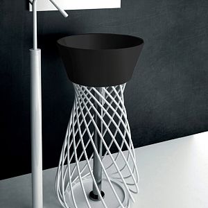 Artceram WIRE Раковина 43 см, без отв,, цвет: черный глянцевый фото