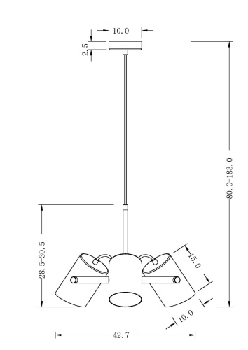 Подвесной светильник Freya FR4004PL-03BBS фото 3