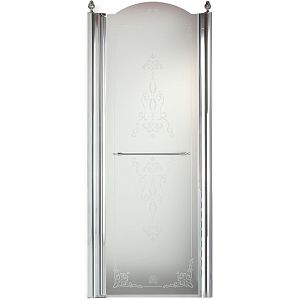Душевая дверь Migliore Diadema распашная L90xH203 см SX, стекло прозрачное/декор 22724 фото