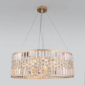 Подвесная люстра Eurosvet 10116/8 золото/прозрачный хрусталь Strotskis фото