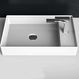 Artceram SCALINO Раковина 38х60 см, 1 отв,, накладная, без слив-перелива, цвет: белый матовый фото